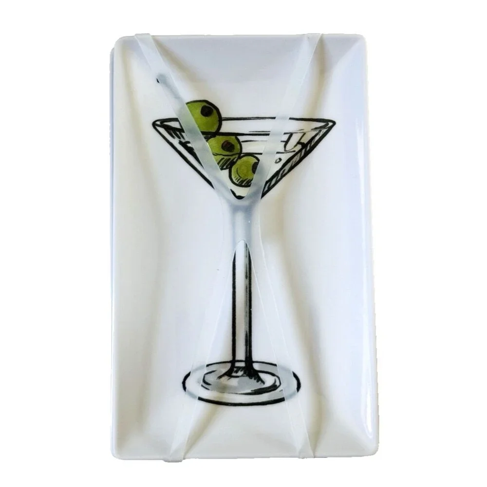 Martini Melamine Appetizer Plates 8x5
